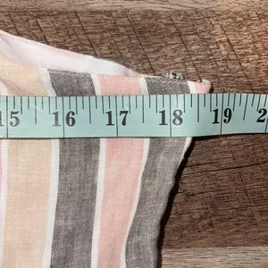Caslon Womens Striped Square Neck Linen Blend‎ Maxi Dress Pink Cabana Medium NWT thumbnail 12