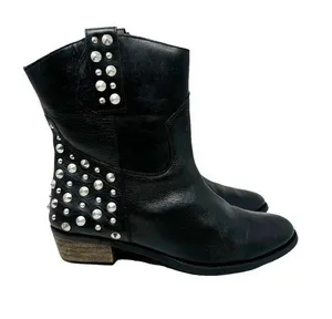 Bakers Motocore Studded Leather Mid Calf Boots Size 10 thumbnail 1