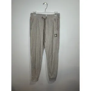 Alo Yoga Muse Ribbed Jogger Sweatpants Gravel Heather Sz S thumbnail 2