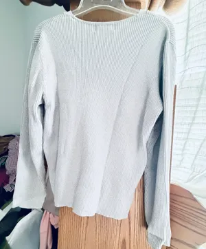 NWT casual corner annex shimmering light gray cardigan thumbnail 11
