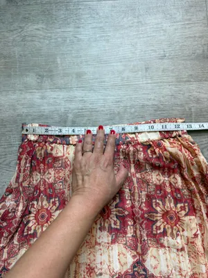 Akemi + Kin Anthropologie Laurel Canyon Pleated Midi Boho Skirt Size XS thumbnail 10