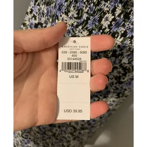 American Eagle Sundress Daisy Floral Pattern Blue Medium thumbnail 7