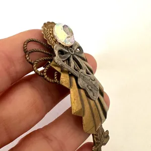 Vintage handmade angel with guitar and cowboy boots pin thumbnail 9