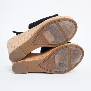 Franco Sarto Black Mesh Wedge Sandals Size 7.5 thumbnail 11