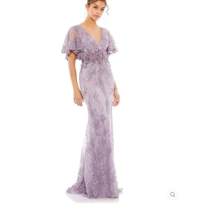 Mac Duggal $798 67493 Womens VINTAGE FLUTTER SLEEVE EVENING GOWN Dress thumbnail 4