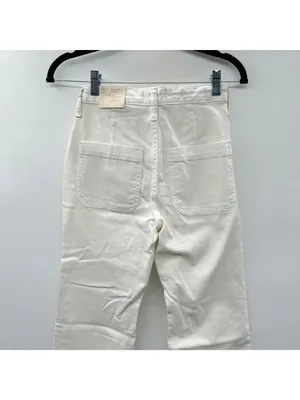 Universal Thread NWT High-Rise Flare White Denim Jeans Size 00 thumbnail 6