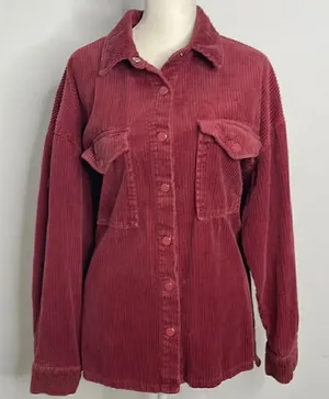 Forever 21 corduroy snap up shirt. Snaps are distressed, see picture. Size M thumbnail 1