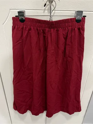 Halara Red High-Waisted Midi Casual Flare Skirt thumbnail 2