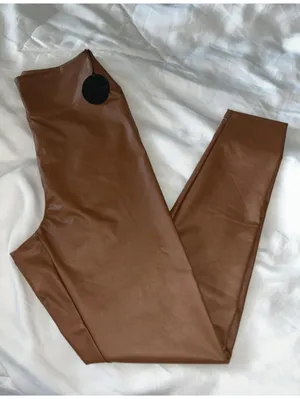 OFFLINE‎ By Aerie Faux Leather Brown Leggings NWT Medium thumbnail 1