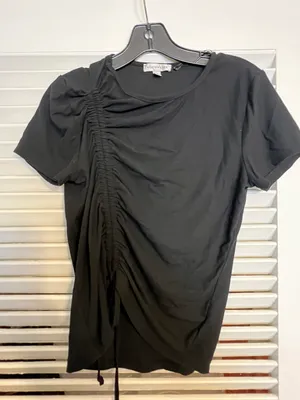 MD  Black Cinched Tie Up Side Top thumbnail 1