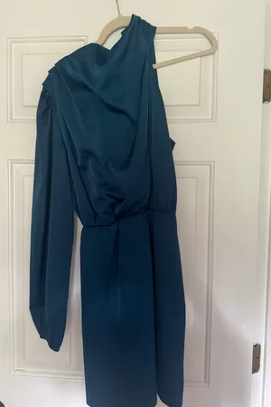 Blue one sleeve mini dress Size M thumbnail 3