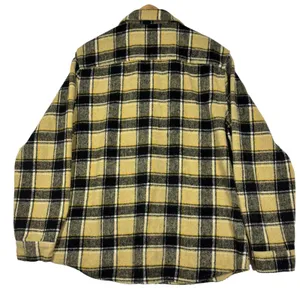WeSC Overshirt Yellow Black Oden OG Plaid Flannel Mens S Womens M‎ Street Grunge thumbnail 3