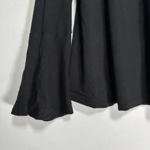 White House Black Market‎ Black Bell Sleeve Long Sleeve Top Crew Neck Medium thumbnail 5