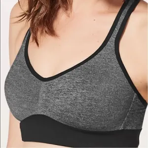 Lululemon Speed Up Grey and Black Bra Women’s 4 thumbnail 1