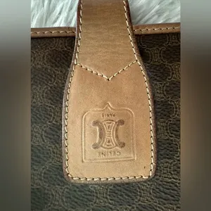Celine‎ Brown Macadam Crossbody Bag Handbag thumbnail 3