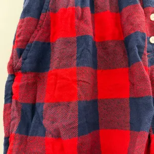 Aerie‎ Red & Navy Blue Buffalo Check High Rise Pajama Shorts Sz M thumbnail 7