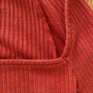 Urban Outfitters berry red ribbed square neck long sleeve top thumbnail 8