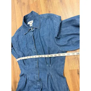 Madewell Denim Shirt Dress Women 4 Blue Cotton Cinched Waist Long Sleeve thumbnail 7