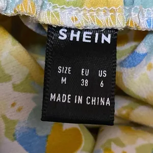 Shein Yellow Floral Tiered Cottage Peasant Pull On A Line Maxi Skirt Size 6 thumbnail 4