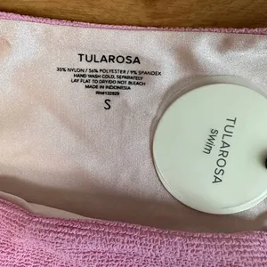 Tularosa Pastel Pink Bikini Bottom SMALL Cheeky Textured Smocked Revolve $78 NEW thumbnail 7