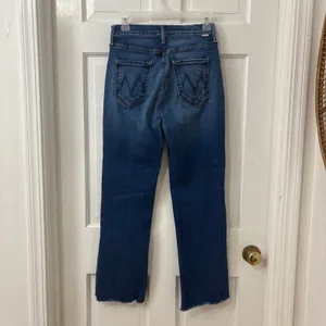 Mother The Tripper Ankle Fray Jeans 29 Blue Change Is In The Air Wash Raw Hem thumbnail 3