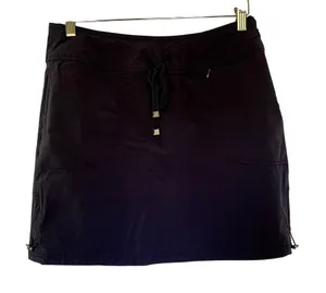 Green Tea sports tennis skirt‎ women's size large pockets navy blue drawstring thumbnail 1