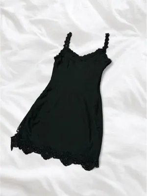 Superdown Black Lace Trim Mini Dress Size XS NWT thumbnail 3