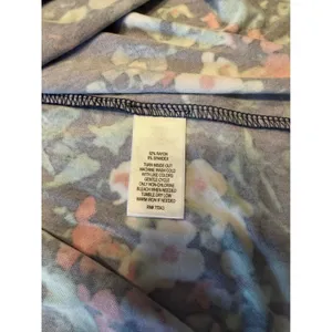 Adrienne Vittadini Womens Navy Floral Fit and Flare Dress‎ Sleeveless Medium thumbnail 3