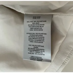 Levi's Faux Leather White Belt Biker Moto Jacket Size S thumbnail 5