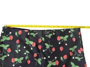 Bailey Rose NWT Black Strawberry Print Mini Skort Sz M Zip Closure Coquette thumbnail 9