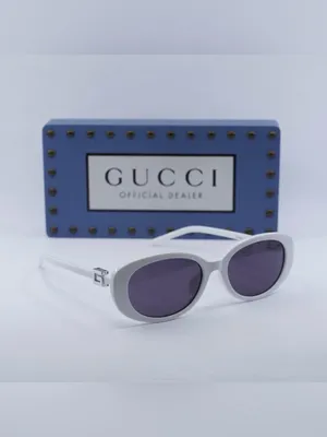 New Gucci Oval Sunglasses Gucci Gg1684sa 006 White Grey Women Eyewear Nib thumbnail 6