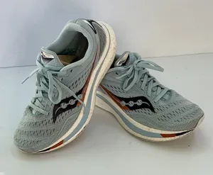 Saucony Women's Light Blue Athletic Running Shoes with Black and Rust Accents thumbnail 1