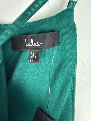 NWT Lulus Broadway Show Emerald Green High-Low Gown Dress Size Large L NEW thumbnail 9