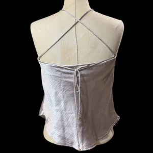 Free People XS Lamour Top Silver Metallic Halter Fairy Cyber Fest Y2K EGirl Edgy thumbnail 4