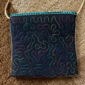 Artisan Purse Made in Pakistan Crossbody Sequin Beaded Embroider Handmade Small thumbnail 3