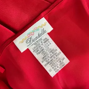 Dentelle V-Neck Lace Trim Satin Chemise - Size M thumbnail 4