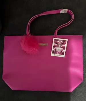 Vince Camuto Ciao Fuchsia Pink Tote Bag Large Faux Leather Floral Pom Pom‎ NWT thumbnail 1