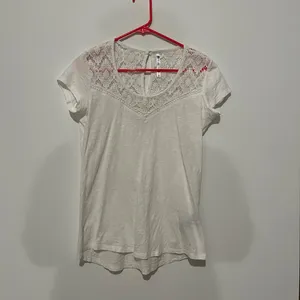 Kuhl Women’s Small Crochet Short Sleeve White Shirt thumbnail 3