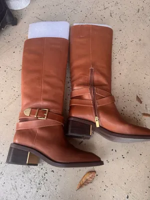 Vince Camuto Tan Riding Boots Leather Straps 10M thumbnail 3