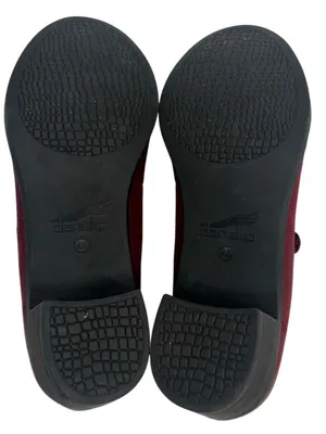 Dansko Callista Burnished Nubuck mary Jane shoes Wine sz 40 thumbnail 5
