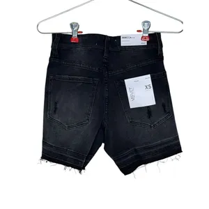 Vervet Women's Shorts Rebecca High-Rise‎ Raw Hem Bermuda Denim Black Sz. XS NWT thumbnail 11
