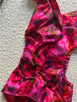 For Love & Lemons Pink floral patterned bodysuit thumbnail 7