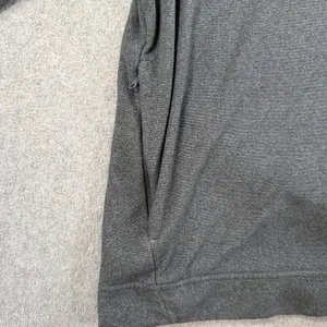 Adidas Women's Large Fleece Hooded Sweatshirt Gray Zippered Pockets Drawstring thumbnail 3