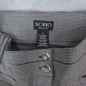 SOHO Apparel Ltd Houndstooth Dress Pants Women 8 Black White Straight Stretch thumbnail 5