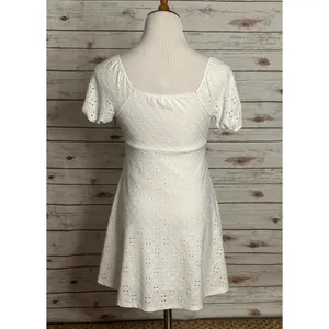 glitter girl cottagecore coquette milkmaid white eyelet babydoll dress Size 10 thumbnail 6
