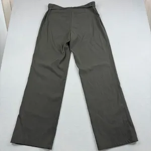 White Fox High Waist Wide Leg Tailored Trousers Charcoal Gray Buckle Waist M thumbnail 3