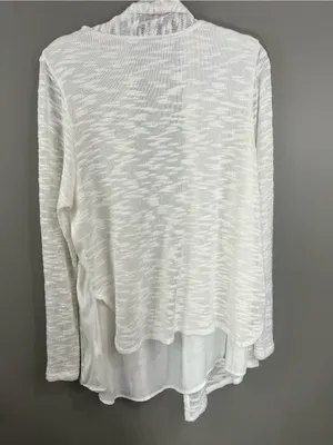 Anthropologie Dolan Open Front Lightweight Cardigan - White XL thumbnail 6