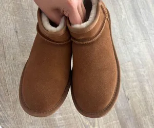 Dream Paris FuzzyClassic Mini Boot Splash-Proof Slip-On Suede Snow Boots thumbnail 5