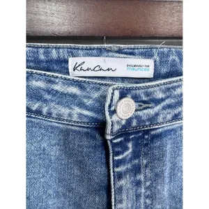 KanCan Women's High Rise Cropped Straight Jeans Raw Hem Denim 33x25 New‎ thumbnail 6