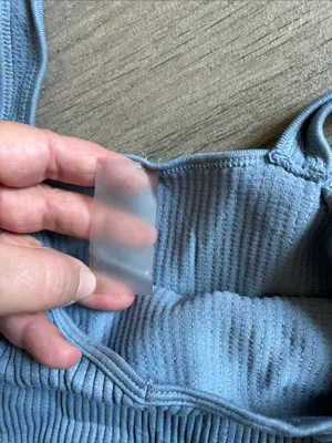 Ribbed Cotton-Blend Crop Tank Top - Light Blue thumbnail 2